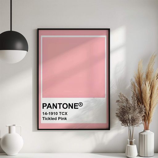 Постер Roomy "Pantone Pink" Біла рамка з антибліковим склом A1 (84.1x59.4 cm.) (1295822)