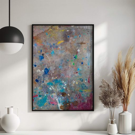 Постер Roomy "Colorful Sparkles" Черная рамка с глянцевым стеклом A4 (29.7x21 cm) (1295949)