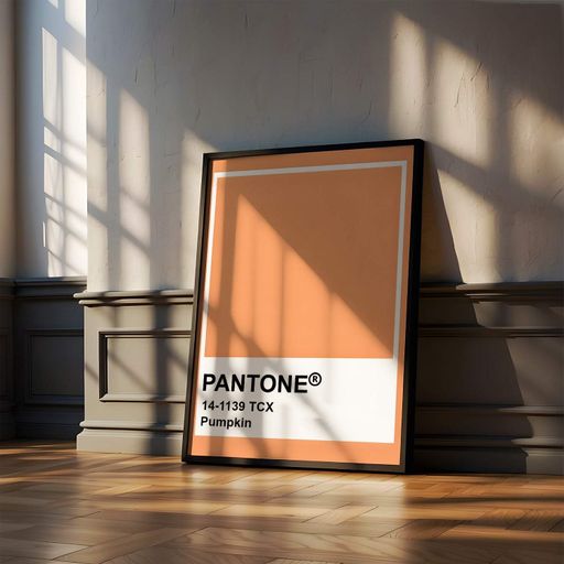 Постер Roomy "Pantone Pumpkin" Черная рамка с глянцевым стеклом A4 (29.7x21 cm) (1295952)