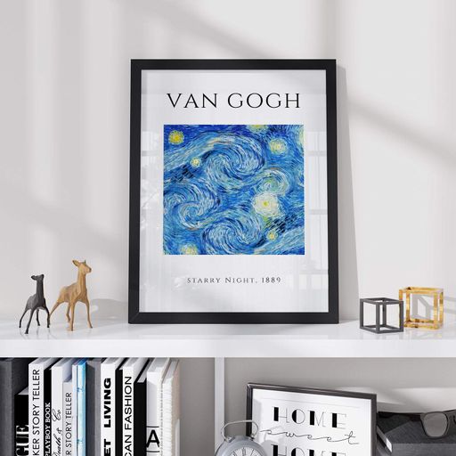 Постер Roomy "Starry Night 1" Черная рамка с глянцевым стеклом A3 (42x29.7 cm) (1296035)
