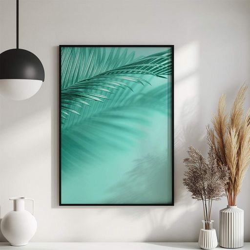 Постер Roomy "Turquoise Palm" Черная рамка с антибликовым стеклом A4 (29.7x21 cm) (1296080)