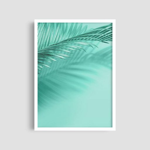 Постер Roomy "Turquoise Palm" Біла рамка з антибліковим склом A4 (29.7x21 cm) (1296088)