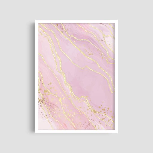 Постер Roomy "Pink Marble 1" Белая рамка с антибликовым стеклом A4 (29.7x21 cm) (1296110)