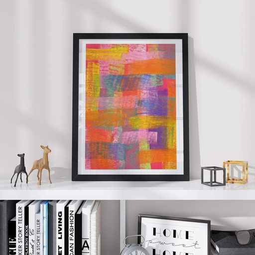 Постер Roomy "Color Patchwork" Біла рамка з глянцевим склом A2 (59.4x42 cm.) (1296128)