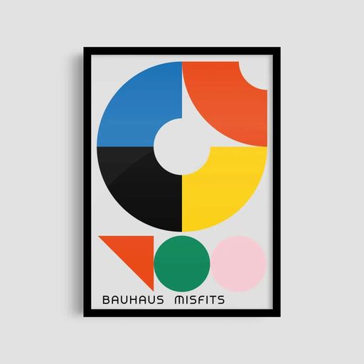 Постер Roomy "Color Circles" Чорна рамка з глянцевим склом A1 (84.1x59.4 cm.) (1296176)
