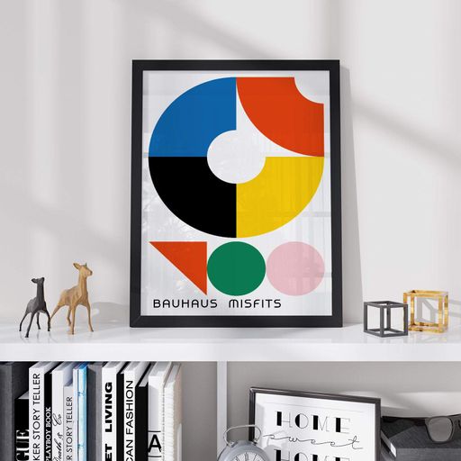 Постер Roomy "Color Circles" Белая рамка с глянцевым стеклом A1 (84.1x59.4 cm.) (1296185)