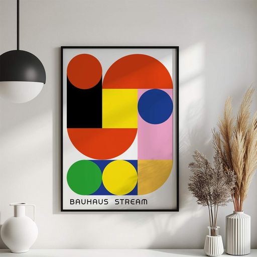 Постер Roomy "Harmony Blocks" Чорна рамка з антибліковим склом A2 (59.4x42 cm.) (1296253)