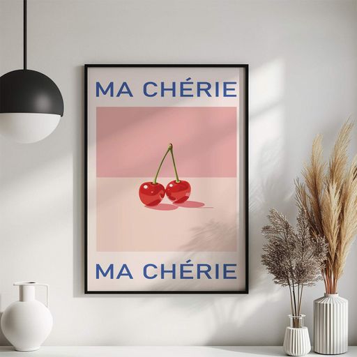 Постер Roomy "Ma Cherie" Біла рамка з антибліковим склом A1 (84.1x59.4 cm.) (1296355)