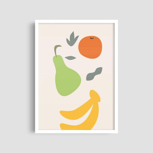 Постер Roomy "Fruit Combo" Черная рамка с антибликовым стеклом A2 (59.4x42 cm.) (1296374)