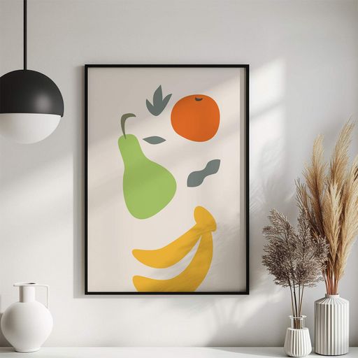 Постер Roomy "Fruit Combo" Черная рамка с антибликовым стеклом A2 (59.4x42 cm.) (1296374)