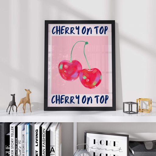 Постер Roomy "Cherry on Top" Черная рамка с антибликовым стеклом A3 (42x29.7 cm) (1296417)