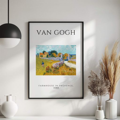 Постер Roomy "Farmhouse in Provence 1" Черная рамка с антибликовым стеклом A3 (42x29.7 cm) (1296441)