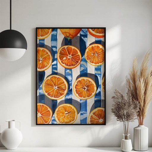 Постер Roomy "Orange Pattern" Чорна рамка з антибліковим склом A4 (29.7x21 cm) (1296499)