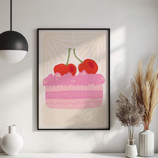 Постер Roomy "Strawberry Cake" Без рамки A1 (84.1x59.4 cm.) (1296515)