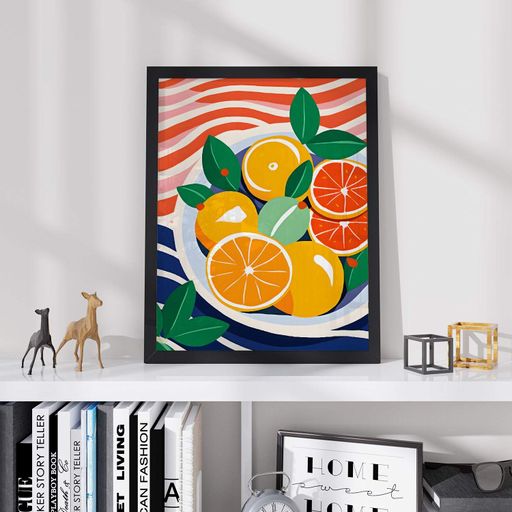 Постер Roomy "Citrus Basket" Черная рамка с антибликовым стеклом A2 (59.4x42 cm.) (1296558)