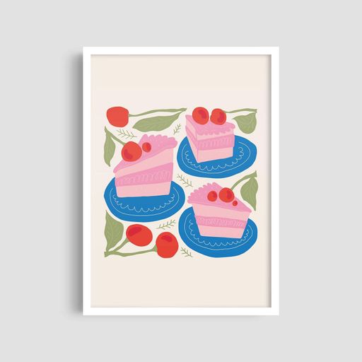 Постер Roomy "Berry Desserts" Чорна рамка з антибліковим склом A2 (59.4x42 cm.) (1296610)