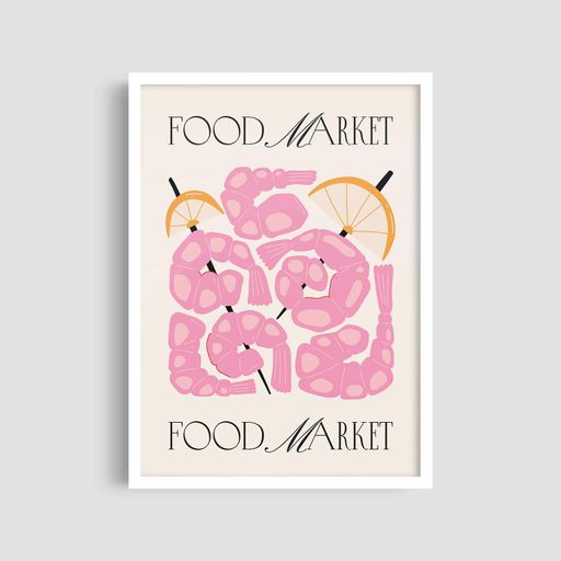 Постер Roomy "Food Market Pink" Без рамки A3 (42x29.7 cm) (1296665)
