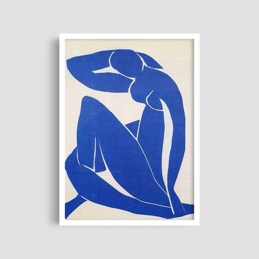 Постер Roomy "Blue Nude 2" Чорна рамка з антибліковим склом A3 (42x29.7 cm) (1296882)