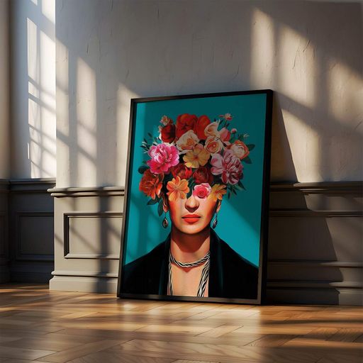 Постер Roomy "Woman with Flowers" Без рамки A2 (59.4x42 cm.) (1296927)