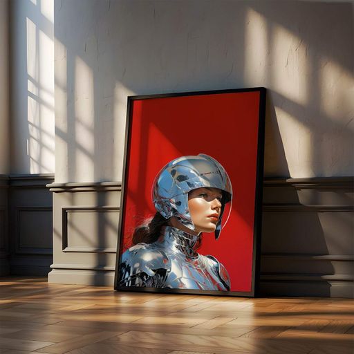 Постер Roomy "Futuristic Woman" Белая рамка с глянцевым стеклом A3 (42x29.7 cm) (1297151)