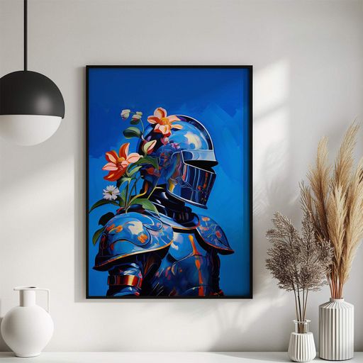 Постер Roomy "Helmet Flowers" Без рамки A4 (29.7x21 cm) (1297178)