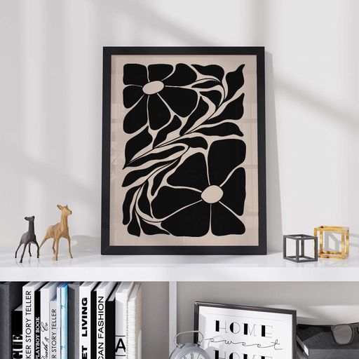 Постер Roomy "Modern Flower" Чорна рамка з антибліковим склом A1 (84.1x59.4 cm.) (1297260)