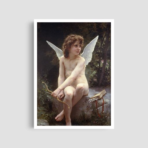 Постер Roomy "Cupid Lookout" Белая рамка с глянцевым стеклом A2 (59.4x42 cm.) (1297372)