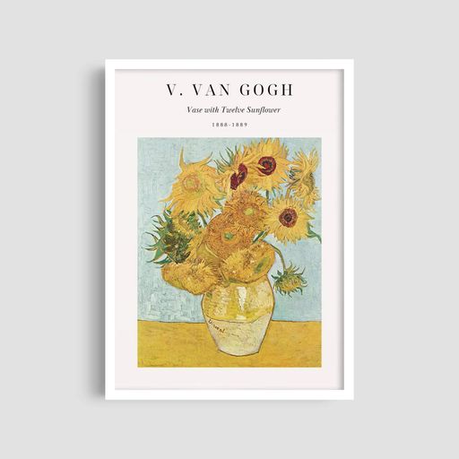 Постер Roomy "Van Gogh Sunflowers" Чорна рамка з антибліковим склом A3 (42x29.7 cm) (1297391)