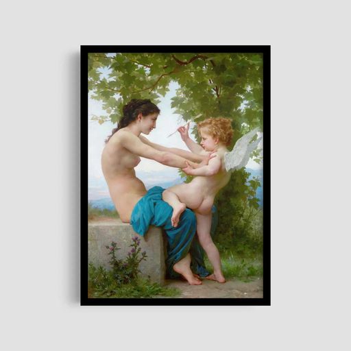 Постер Roomy "Defending Eros" Белая рамка с глянцевым стеклом A1 (84.1x59.4 cm.) (1297466)