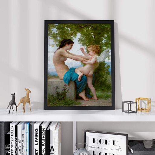 Постер Roomy "Defending Eros" Белая рамка с глянцевым стеклом A1 (84.1x59.4 cm.) (1297466)