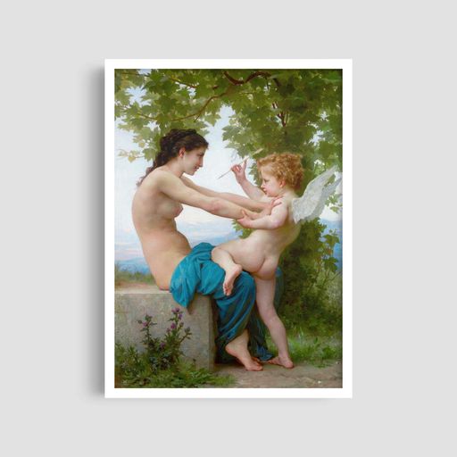 Постер Roomy "Defending Eros" Белая рамка с антибликовым стеклом A2 (59.4x42 cm.) (1297478)