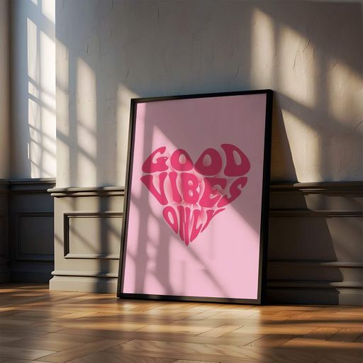Постер Roomy "Good Vibes Pink" Без рамки A4 (29.7x21 cm) (1297533)