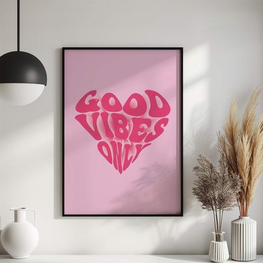 Постер Roomy "Good Vibes Pink" Без рамки A1 (84.1x59.4 cm.) (1297537)
