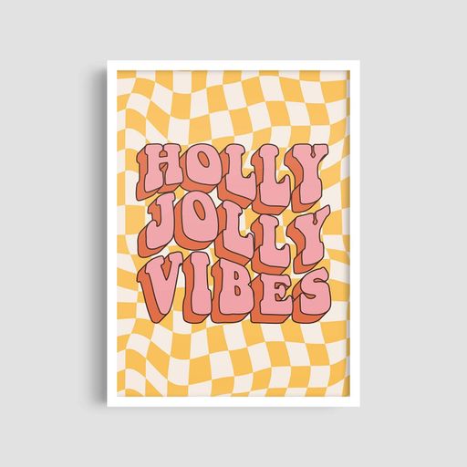 Постер Roomy "Holly Jolly Vibes" Черная рамка с антибликовым стеклом A3 (42x29.7 cm) (1297626)
