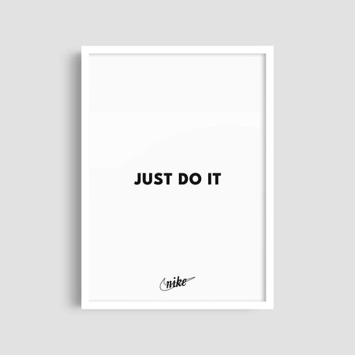 Постер Roomy "Just Do It White" Белая рамка с антибликовым стеклом A1 (84.1x59.4 cm.) (1297713)