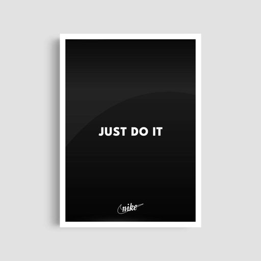 Постер Roomy "Just Do It Black" Чорна рамка з глянцевим склом A1 (84.1x59.4 cm.) (1297731)