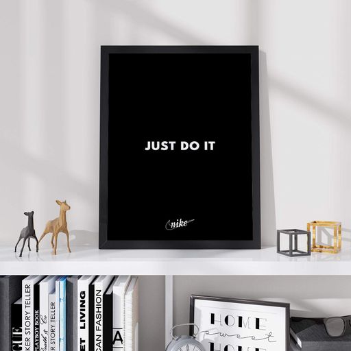 Постер Roomy "Just Do It Black" Чорна рамка з антибліковим склом A2 (59.4x42 cm.) (1297735)