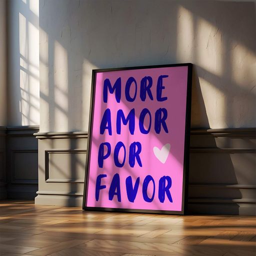Постер Roomy "More Amor" Черная рамка с антибликовым стеклом A3 (42x29.7 cm) (1297814)