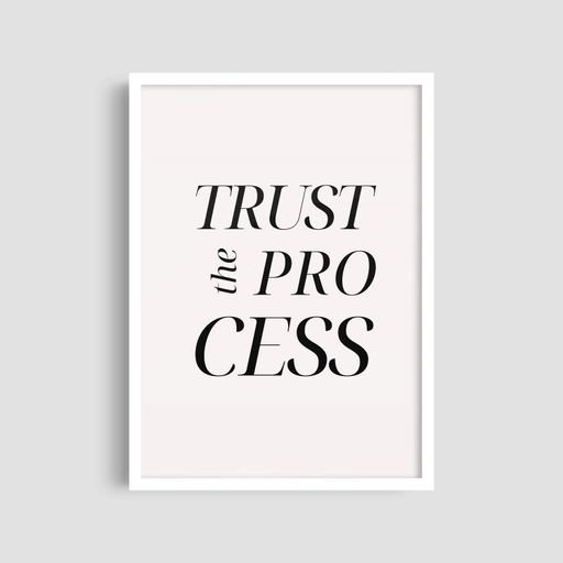 Постер Roomy "Trust Process" Белая рамка с глянцевым стеклом A3 (42x29.7 cm) (1297904)