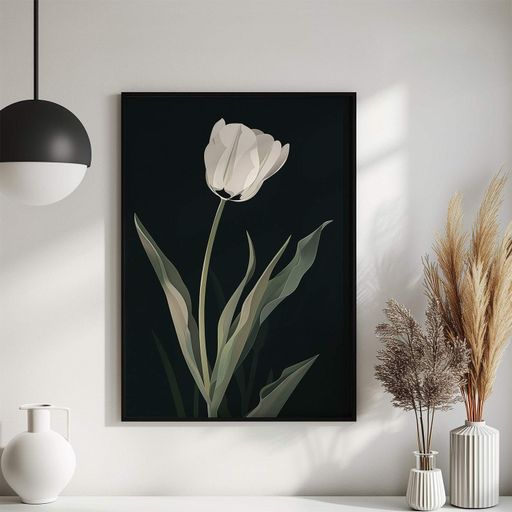 Постер Roomy "White Elegance" Черная рамка с антибликовым стеклом A4 (29.7x21 cm) (1297997)