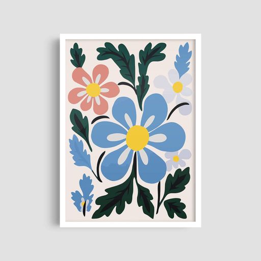 Постер Roomy "Floral Bouquet 1" Белая рамка с глянцевым стеклом A3 (42x29.7 cm) (1298055)