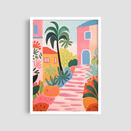 Постер Roomy "Tropical Scene" Белая рамка с антибликовым стеклом A4 (29.7x21 cm) (1298068)