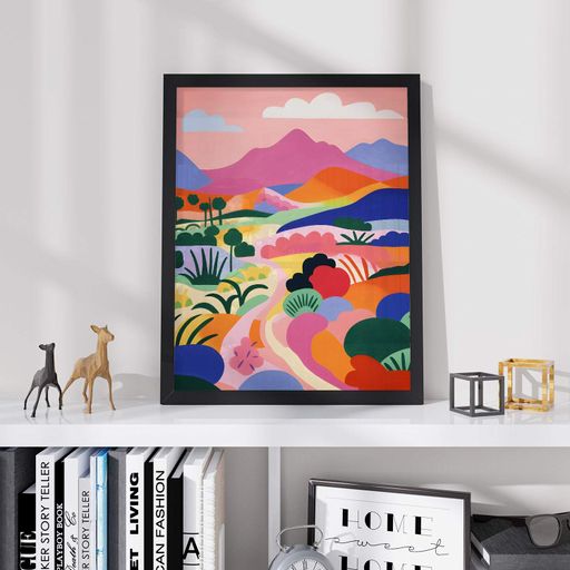 Постер Roomy "Colorful Landscape" Біла рамка з глянцевим склом A4 (29.7x21 cm) (1298080)