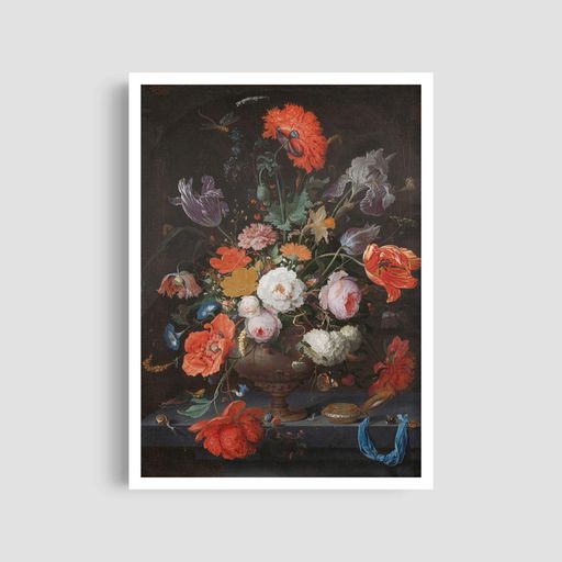 Постер Roomy "Baroque Floral" Черная рамка с антибликовым стеклом A1 (84.1x59.4 cm.) (1298196)