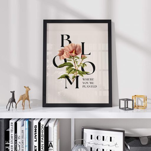 Постер Roomy "Bloom Modern" Чорна рамка з глянцевим склом A4 (29.7x21 cm) (1298297)