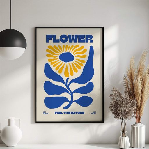Постер Roomy "Nature Flower" Черная рамка с глянцевым стеклом A4 (29.7x21 cm) (1298331)