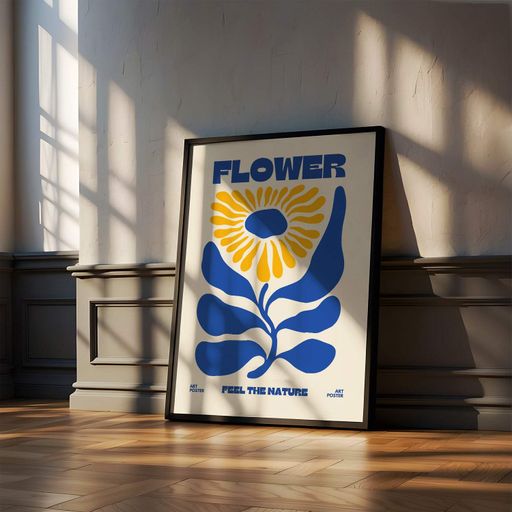 Постер Roomy "Nature Flower" Чорна рамка з глянцевим склом A1 (84.1x59.4 cm.) (1298337)