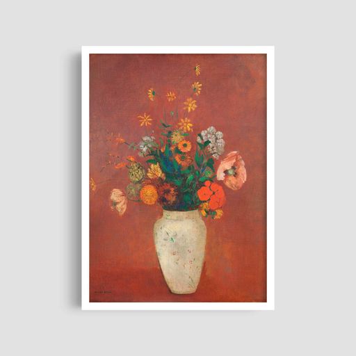 Постер Roomy "Vintage Vase" Белая рамка с глянцевым стеклом A2 (59.4x42 cm.) (1298461)
