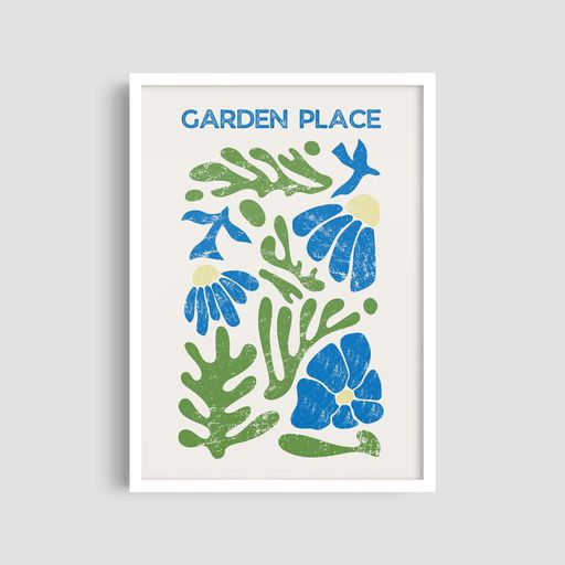 Постер Roomy "Garden Place" Белая рамка с антибликовым стеклом A2 (59.4x42 cm.) (1298498)