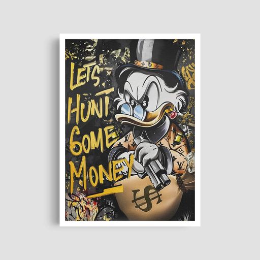 Постер Roomy "Scrooge Hunt" Белая рамка с антибликовым стеклом A3 (42x29.7 cm) (1298508)